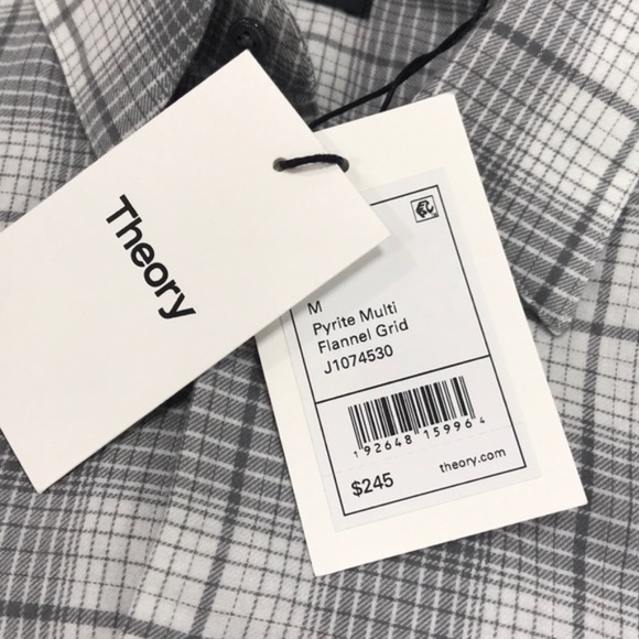 Theory Irving Slim Fit Flannel Button-Up Shirt - Picture 5 of 6
